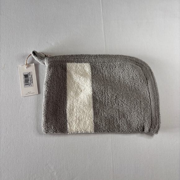 kashwére Travel Blanket Pouch Stone & Creme Zipper Closure Replacement Pouch - Picture 3 of 6